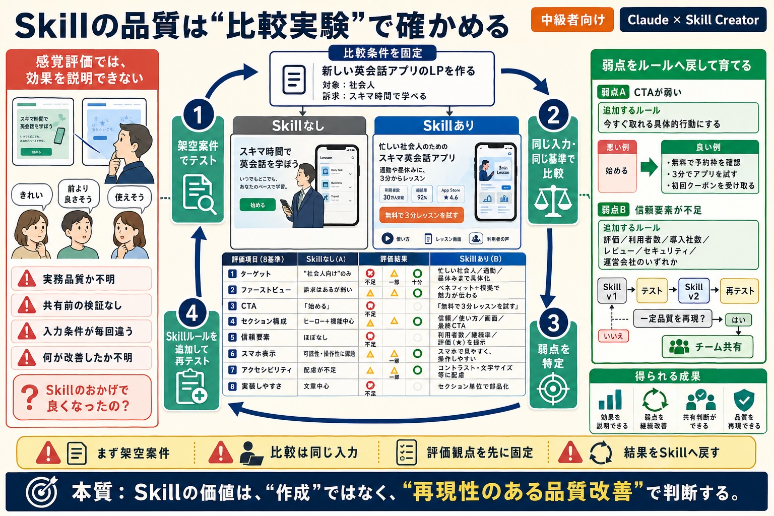 Skillを作っても、本当に品質が上がったか判断できない