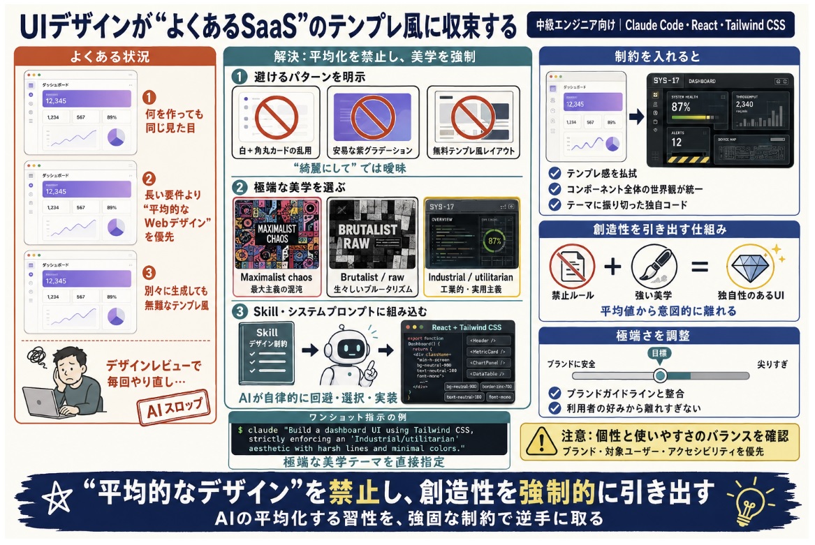 全体的なUIデザインが「よくあるSaaS」のテンプレ風に収束してしまう
